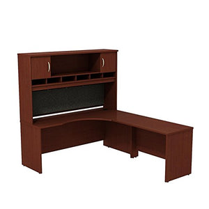 Bush Business Furniture Series C 72W RH Corner L-Desk with 72W 2-Door Hutch