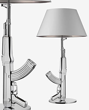 Flos Guns Table Gun Lamp Chrome F2954057 by Philippe Strack 2005