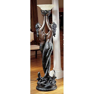 Design Toscano The Entwined Mermaids Sculptural Floor Lamp