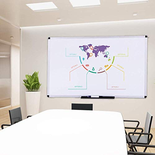 VIZ-PRO Magnetic Dry Erase Board, 60 X 48 Inches, Silver Aluminium Frame
