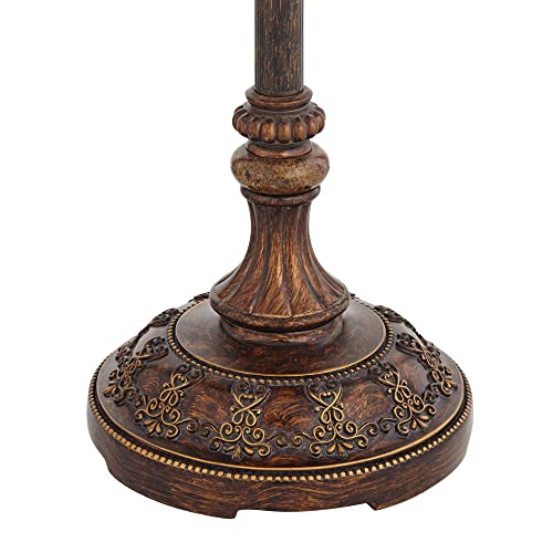 Barnes and Ivy Traditional Italian Floor Lamp Candelabra Style 4-Light 64.5" Tall Bronze Brown Gold Bell Shade