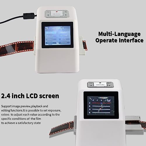 CENAP Film Scanner with 2.4" LCD Screen and 128 Mb Memory - Converts Film Negatives to 20MP JPEG Images