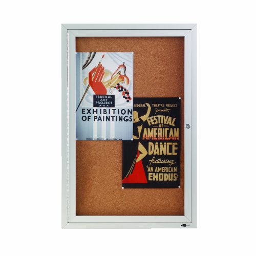 Quartet Enclosed Cork Indoor Bulletin Board, 2 x 3 Feet, Aluminum Frame (2363)