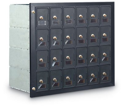 postalproducts N1021244 24-Door Front Loading Guardian Module, 25" Height, 22" Width, Black