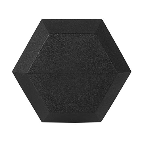 WF Athletic Supply Rubber Coated Solid Steel Cast-Iron Pair Dumbbells, Rubber Hex Dumbbells, Hex Weights Dumbbells for Muscle Toning, Full Body Workout, Home Gym Dumbbells, Pair