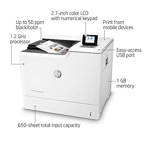 Refurbish HP Color Laserjet Enterprise M652n Laser Printer/Toner Value Bundle Pack (J7Z98A#BGJ-RC) (Certified Refurbished)