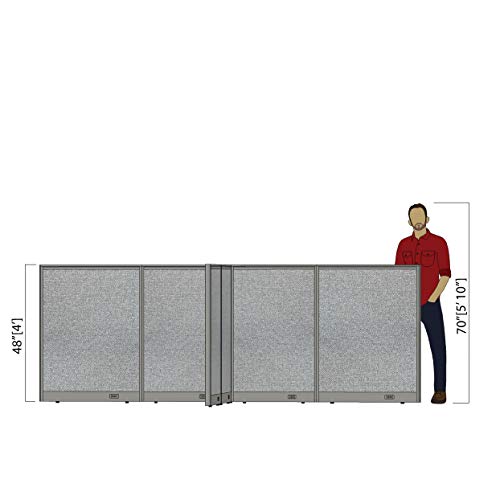 GOF Freestanding X-Shaped Office Partition, Large Fabric Room Divider Panel - 132"D x 132"W x 48"H