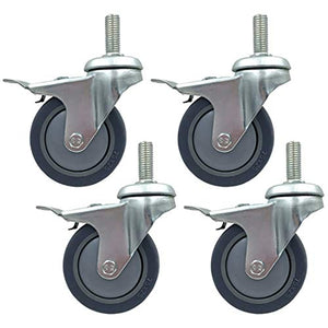 IkiCk Office Chair Swivel Caster Wheels Replacement - 5Pcs Standard Stem 1 - Grey 38mm/1.5in