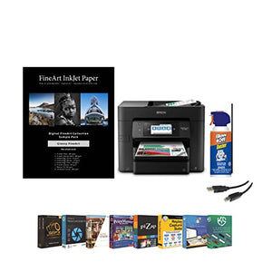 Epson Workforce Pro EC-4040 Inkjet Multifunction Printer Starter Bundle (5 Items)