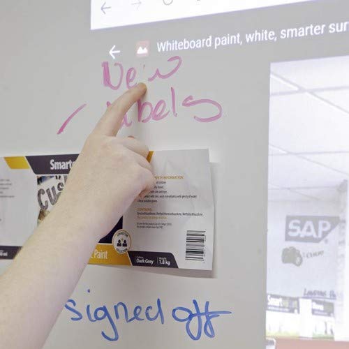Smart Projector Magnetic Whiteboard Wallcovering - Magnetic Write & Project On Wallpaper - White Low Sheen - 53ft²