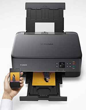 Canon Pixma TS5320 Wireless All In One Printer, Scanner, Copier with AirPrint, Black (Renewed)