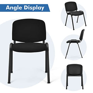 HAPPYGRILL Stackable Waiting Room Chairs with Metal Frame and Padded Cushion (5-Pack)