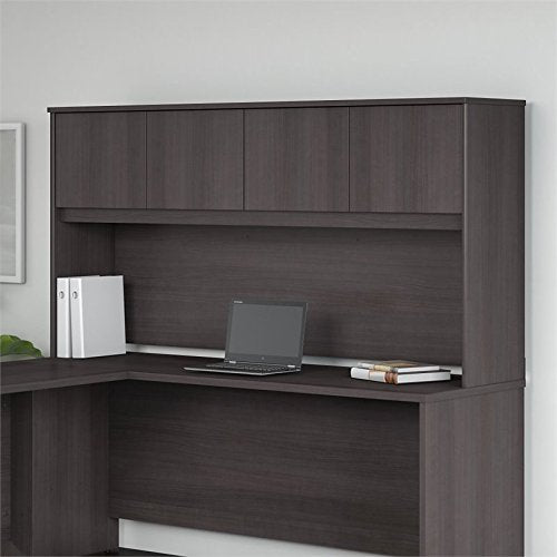 Scranton & Co 72W 4 Door Wood Hutch in Gray