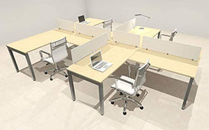 4 Person Modern Divider Office Workstation Desk Set, OF-CON-SP10