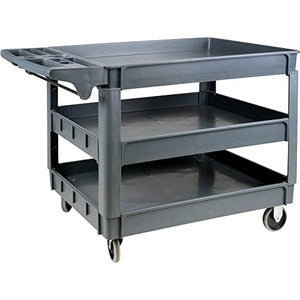 Ironton Utility Cart 500-Lb. Capacity 3 Tray, Maintenance-Free Structural Foam, Scratch Resistant, 46 3/5in.W x 25 2/5in.D x 32 7/10in.H