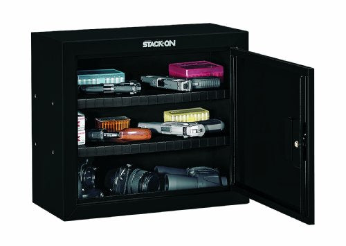 Stack-On GCB-900 Steel Pistol/Ammo Cabinet, Black