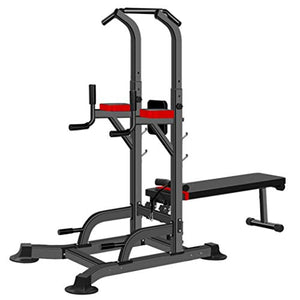 xipon Multi-Functional Power Tower Pull Up Dip Station Training with Dumbbell Bench Adjustable Height for Home Gym Strength Training Fitness Equipment, Dip Stands, Pull Up Bars