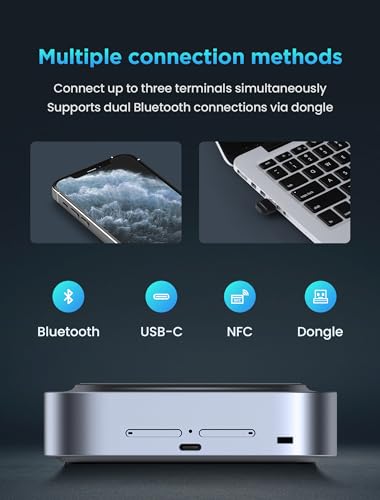 Enther Conference Speakerphone with 8 Mic, 360° Voice Pick Up, Noise Reduction - Bluetooth Speaker & Microphone