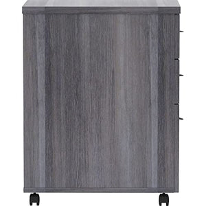 Lorell Essential Mobile File Cabinet, Weathered Charcoal