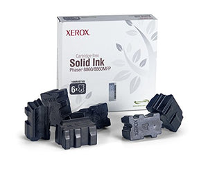 NEW XEROX OEM SOLID INK FOR PHASER 8860 - 6 STANDARD BLACK INK STICKS (Printing Supplies)