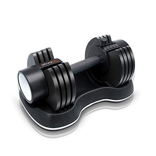 ATIVAFIT Adjustable Dumbbell for Workout Strength Training Fitness Weight Gym (Single) (27.5)