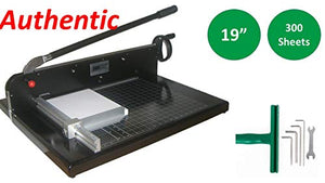 Authentic COME 9770EZ Paper Cutter 19Inch A2 19" Commercial Heavy Duty Guillotine Timmer Stack Paper Cutter 300 Sheets Metal Base Desktop Stack Cutter Trimmer for Home Office New