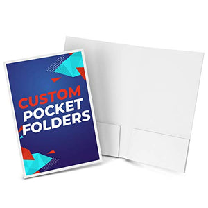 Customized Folder from ABGPrint – Personalized Folder with Custom Text - File Folder for Students & Professionals – Great Presentation Tool for Schools & Businesses - (100 Pack)