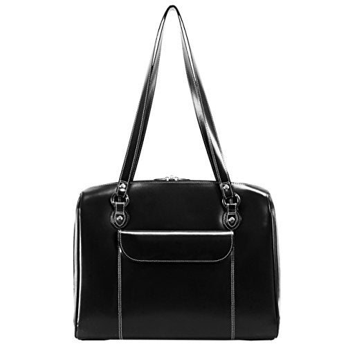 Mcklein USA Leather Ladies' Laptop Briefcase, Black