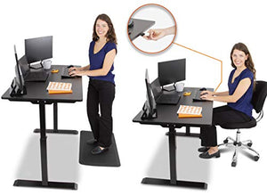 Stand Steady Tranzendesk Power 48 Inch Standing Desk  Electric, Height Adjustable, Sit to Stand Up Workstation  Quietly Go from Sitting to Standing w/Easy Tap Lever (27.5 x 47.5 / Black)