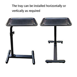 None Multifunction Projector Stand Mobile Standing Desk Laptop Trolley Stand Media Podium Presentation Cart Height Adjustable Black Projector Brackets (Size: 45 * 35cm)