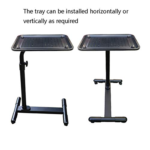 FAiruo Stand Up Lectern Multifunction Projector Stand Mobile Standing Desk Laptop Trolley Stand Media Podium and Presentation Cart, Height Adjustable, Black Projector Brackets, Size: 45 * 35cm