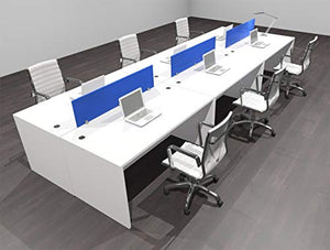 UTM Furniture Modern Acrylic Divider Office Workstation Desk Set - 6 Person, of-CPN-FPB9