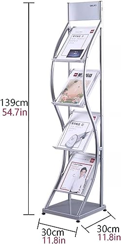 HACSYP Metal Floor-Standing Leaflet Stand, Magazine Racks for Office - Organizer Rack