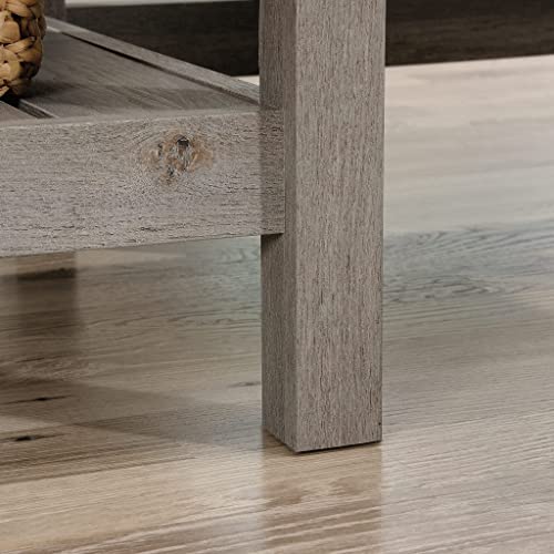 Sauder Cottage Road L-Desk, Mystic Oak Finish, L: 65.12" x W: 58.66" x H: 29.76