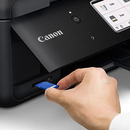 Canon Pixma TR8620 Wireless All-in-One Printer for Home Office w/Copy, Scanner, Fax, Mobile Print, Auto Document Feeder, Photo Printing Bundle with DGE USB Cable + Small Business Software Kit