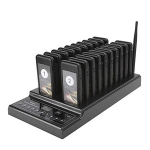 inBEKEA Wireless Restaurant Waiter Service Calling System with 999-Channel 20 Keyboard Pagers