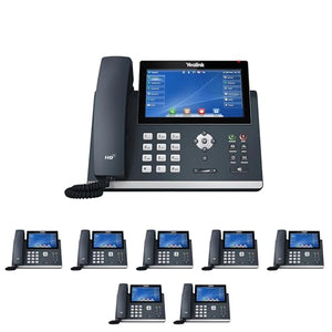 MM MISSION MACHINES Business Phone System Y400C: Yealink T48U Phones + Cloud Server + Free 3-Months Cloud Phone Service (8 Phone Bundle)
