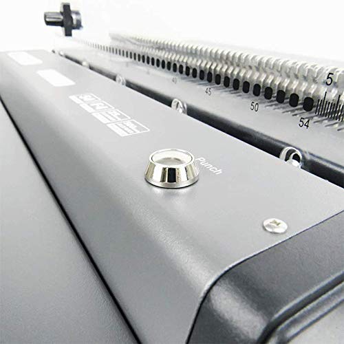 TruBind Spiral Coil Punch & Binding Machine - 4:1 Pitch Oval Holes - Electric Punch & Electric Coil Inserter - 25 Page Punch Capacity - Heavy Duty