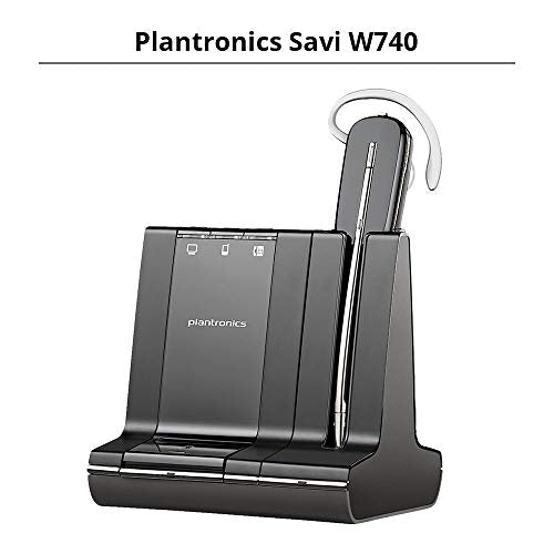 Plantronics Savi W740 Wireless Headset System with EHS Cable APC-43, Bundle for Cisco Phone Systems