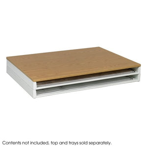 Giant Stack Trays, Fits 42 x 32" Sheets, Plastic, 40 Lb Capacity, White, 2/Box SAF4899