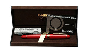 Platinum Fountain Pen President #10 Burgundy and Gold- PTB20000P - F