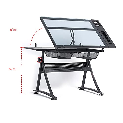 VejiA Liftable Glass Painting Table
