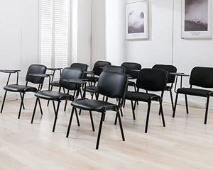 HNY Black Tablet Arm Chairs Set of 15 - Mesh Office Waiting Room Guest Chairs