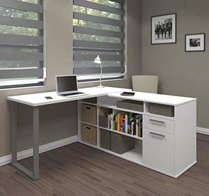 Bestar, Solay Collection, Modern L-Shaped Executive Office Desk