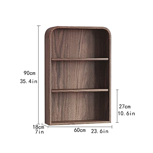 Small Wall-Mounted 3-Layer Storage Bookshelf - Brass