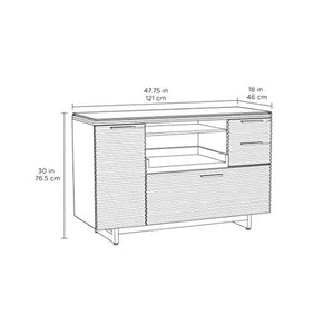 BDI Furniture Corridor Office 6520 Multifunction Cabinet (Charcoal Stained Ash)