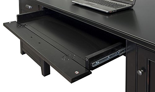 Martin Furniture Tribeca Loft Double Pedestal Computer Desk, Black