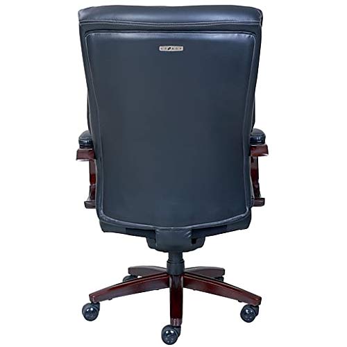 La-Z-Boy Winston Leather Executive Office Chair, Fixed Arms (Black)