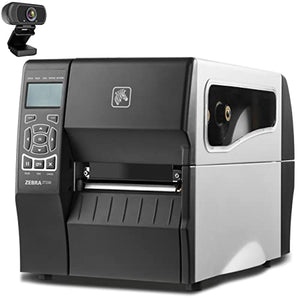 Zebra ZT230 Thermal Transfer and Direct Thermal Industrial Monochrome Black and White Barcode Label Printer, Black - LCD, 203 dpi, 6 ips, 4.0" Print Width, Serial and USB Ports - BROAG External Webcam