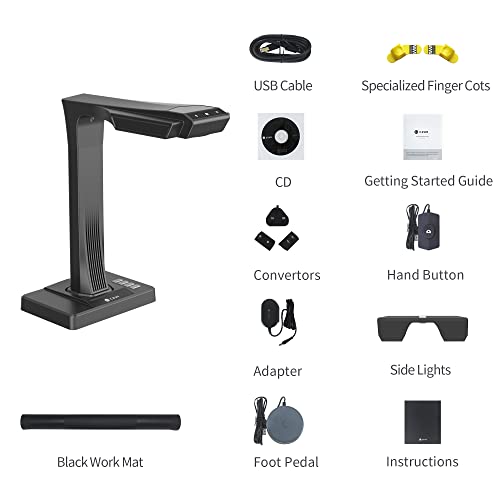 CZUR ET24 Pro Professional Book Scanner, 24MP Document Scanner, A3 Camera